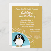 Penguin Birthday Party Einladung (Vorne/Hinten)