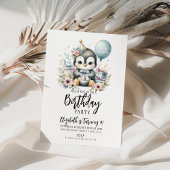 Penguin Birthday Party Einladung