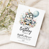 Penguin Birthday Party Einladung