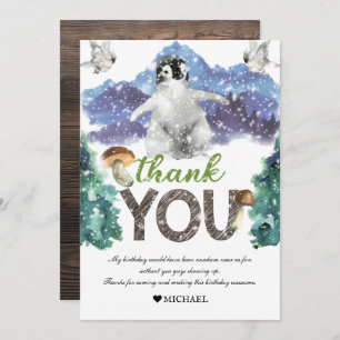Penguin Birthday Winter Dankeskarte