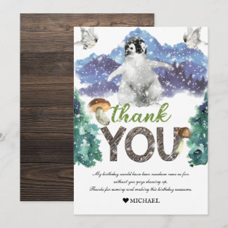 Penguin Birthday Winter Dankeskarte