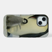 Penguin Blick auf Kick iPhone 15 Hülle (Rückseite (Horizontal))
