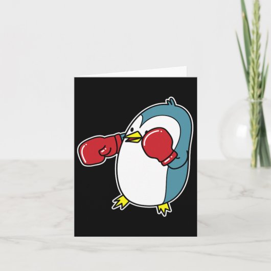 Penguin Boxing Karte (Vorderseite)