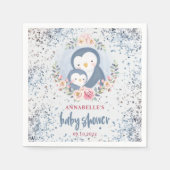 Penguin Boy Baby Dusche Serviette (Vorderseite)