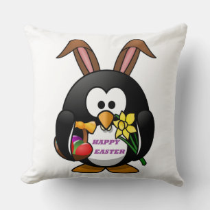 PENGUIN BUNNY "HAPPY EASTER" KISSEN