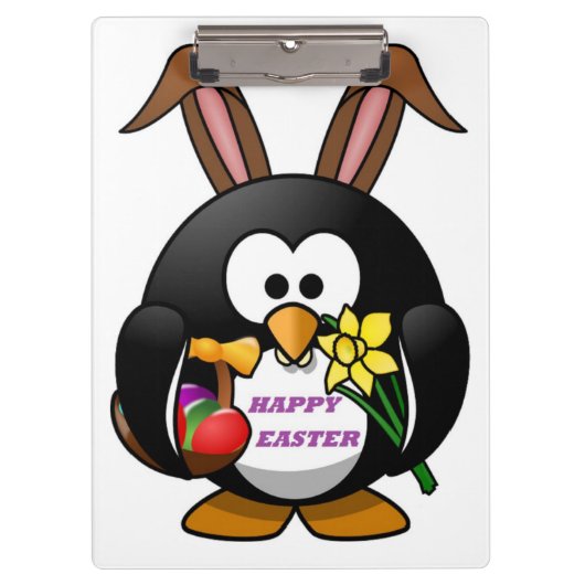 PENGUIN BUNNY "HAPPY EASTER" KLEMMBRETT (Vorderseite)