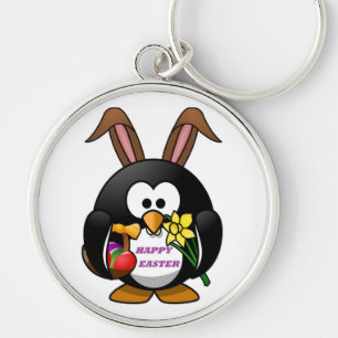 PENGUIN BUNNY "HAPPY EASTER" SCHLÜSSELANHÄNGER