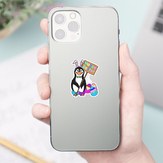 Penguin Bunny Oaster Aufkleber (Telefon)