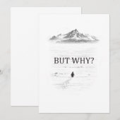 Penguin But Why Mountains  Einladung (Vorne/Hinten)