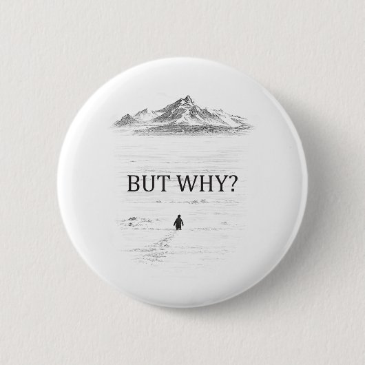 Penguin But Why Mountains Penguin Button (Vorderseite)