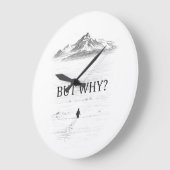 Penguin But Why Mountains Penguin Große Wanduhr (Winkel)