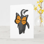 Penguin Butterfly Flügel Karte (Gelbe Blume)