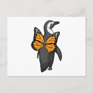 Penguin Butterfly Flügel Postkarte