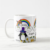 Penguin Butterfly Regenbogen Wolken Tasse (Links)