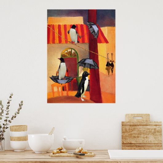 Penguin Cafe Poster (Küche)