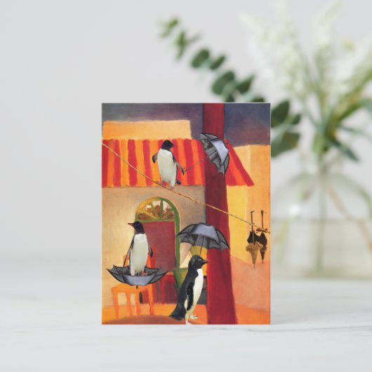 Penguin Cafe Postkarte (Stehend Vorderseite)