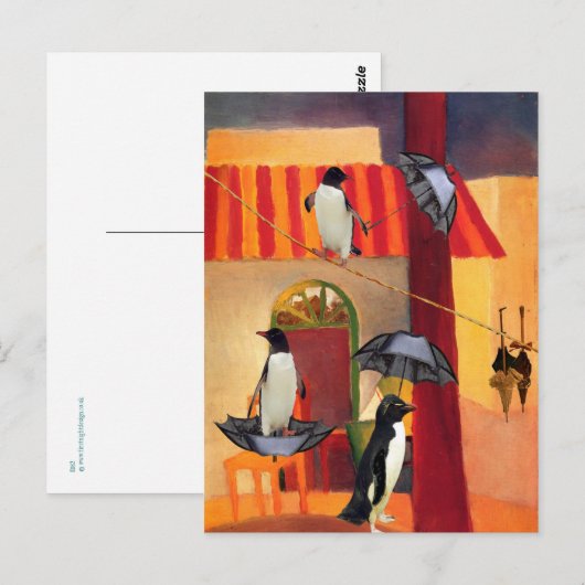 Penguin Cafe Postkarte (Vorne/Hinten)