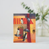 Penguin Cafe Postkarte (Stehend Vorderseite)
