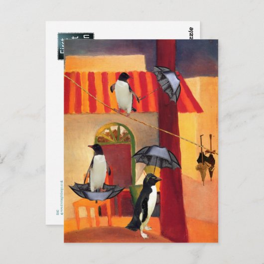 Penguin Cafe Postkarte (Vorne/Hinten)