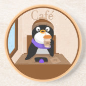 Penguin Cafe Sandstone Untersetzer (Vorne)