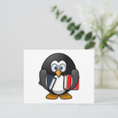 Penguin Carried Books Postkarte (Stehend Vorderseite)