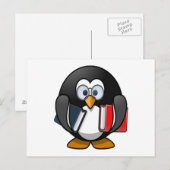 Penguin Carried Books Postkarte (Vorne/Hinten)