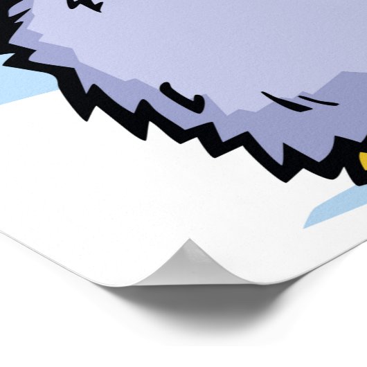 Penguin Chick Happy Poster (Ecke)