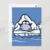 Penguin Chick Iceberg Post Card Postkarte (Vorne/Hinten)
