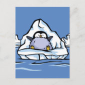 Penguin Chick Iceberg Post Card Postkarte (Vorderseite)