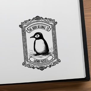 Penguin Chick Individuelle Name Buchzeichen Gummistempel