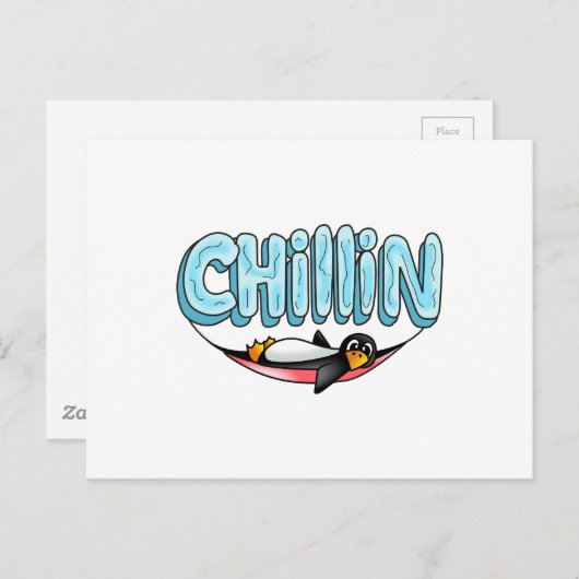 PENGUIN CHILLIN POSTKARTE (Vorne/Hinten)