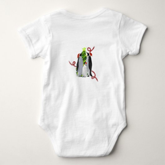 Penguin Christmas Baby Strampler (Rückseite)