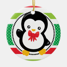 Penguin Christmas Bow Holiday Personalisiert