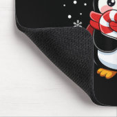 Penguin Christmas Candy Cane Winter Toddler Girl B Mousepad (Ecke)