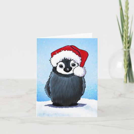 Penguin Christmas Card Dankeskarte (Vorderseite)