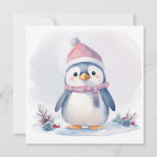 Penguin Christmas Card Feiertagskarte