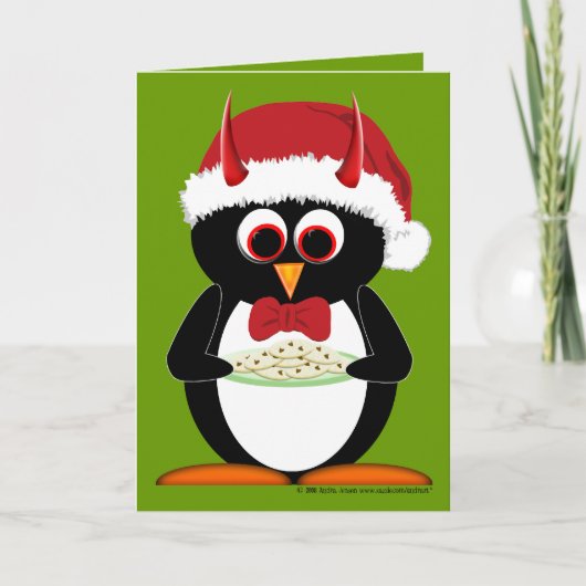 Penguin Christmas Card Feiertagskarte (Vorderseite)