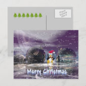 Penguin Christmas Card Feiertagspostkarte (Vorne/Hinten)