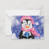 Penguin Christmas Card Mitteilungskarte (Rückseite)