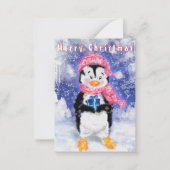 Penguin Christmas Card Mitteilungskarte (Vorderseite)