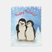 Penguin Christmas Fleece Blanket (Vorderseite)