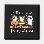Penguin Christmas Halloween This Is My Hallothanks Magnet (Vorne)