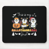 Penguin Christmas Halloween This Is My Hallothanks Mousepad (Vorne)