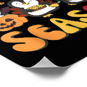 Penguin Christmas Halloween Tis' The Hallothanksma Poster (Ecke)
