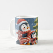  “Penguin Christmas Magic” Cute Christmas Penguin Kaffeetasse (Vorderseite Links)