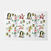 Penguin Christmas Matt Doormat Fußmatte (Vorderseite)