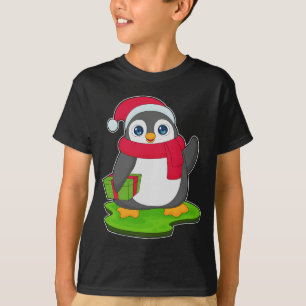 Penguin Christmas Scarf T-Shirt