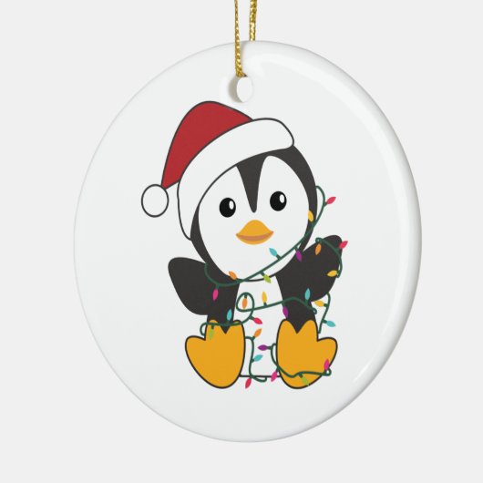 Penguin Christmas Snow Winter Animals Penguins Adu Keramik Ornament (Links)