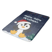 Penguin Christmas Snow Winter Animals Penguins Bat Badematte (Schrägansicht)