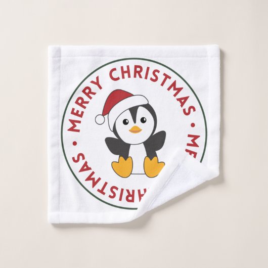 Penguin Christmas Snow Winter Animals Penguins Was Waschlappen (Waschlappen)